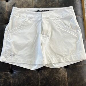 Women’s Under Armour White Athletic Shorts Lightweight Performance